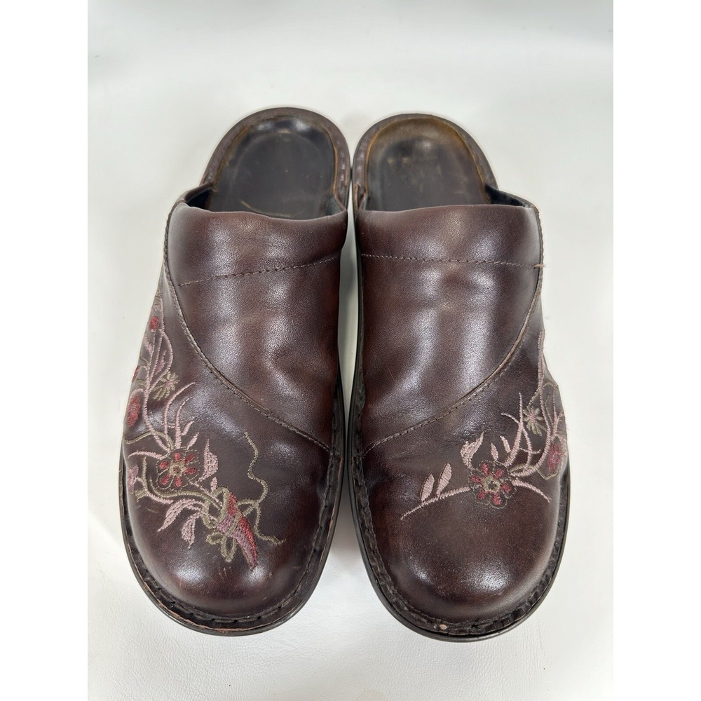 Naot Mule Shoes Womens Israel Madras Brown Embroidered Leather Size 40 9‎ US - Picture 3 of 9